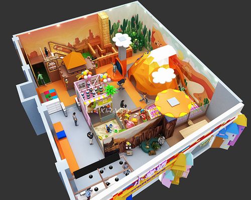 室内儿童乐园淘气堡马卡龙系列淘气堡亲子乐园娱乐中心定制设计